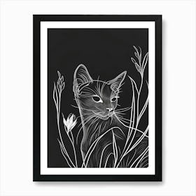 Ocicat Cat Minimalist Illustration 3 Art Print