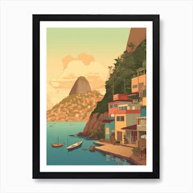 Rio De Janeiro Brazil Travel Illustration 4 Art Print