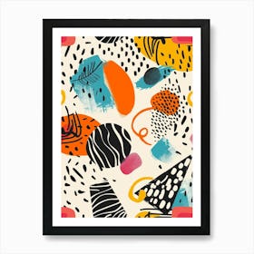 Playful And Colorful Geometric Shapes Arranged In A Fun And Whimsical Way 2 Art Print