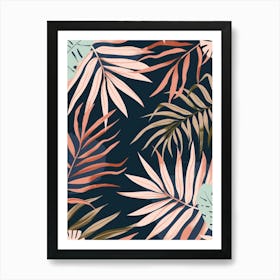 Tropical Leaves Seamless Pattern 18 Art Print