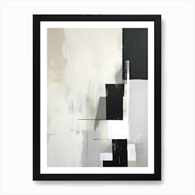 Abstract Black And White Painting 3 Art Print