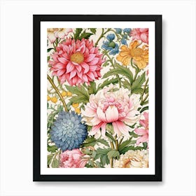 Floral Wallpaper 82 Art Print