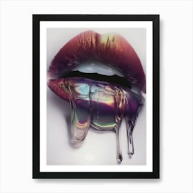 Beauty Dripping Lips Affiche