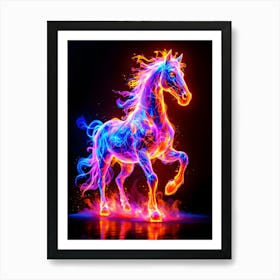 Flare Of The Cosmos. Horse Art Print