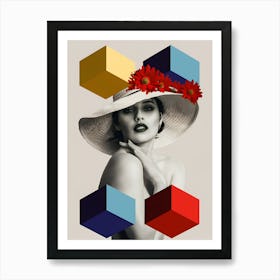 Woman In A Hat 4 Art Print