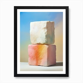 Stacked Marshmallows, Stones Art Art Print