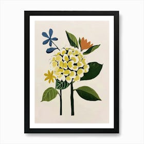 Painted Florals Hydrangea 1 Art Print