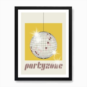 Celebrate The 80s Partyzone Yellow Art Print