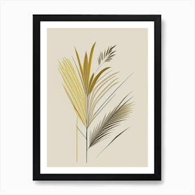 Lemon Grass Spices And Herbs Retro Minimal 1 Art Print