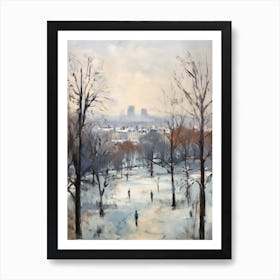 Winter City Park Painting Primrose Hill Park London 3 Art Print