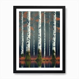 Birch Trees In Autumn 27 Art Print