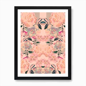 Pink Abstract Bloom Art Print