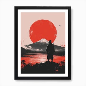 Fuji's Lament:Samurai Art Print