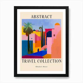 Abstract Travel Collection Poster Marrakech Morocco 5 Art Print
