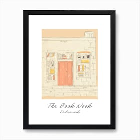 Dubrovnik The Book Nook Pastel Colours 2 Poster Art Print