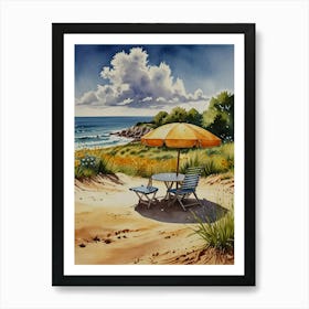 Beach Umbrella Art Print