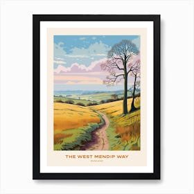 The West Mendip Way England Hike Poster Art Print