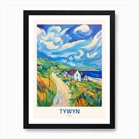 Tywyn Wales 6 Uk Travel Poster Art Print