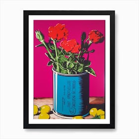 Sweet Pea Flower Still Life 4 Pop Art  Art Print