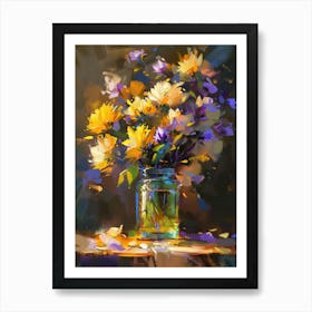 Flowers In A Jar 3 Art Print