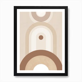 Beige Mid Century Poster No.2 Art Print