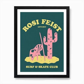 Rosi Feist Surf & Skate Club Green Art Print
