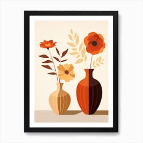 Two Vases With Flowers 4 Art Print