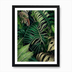 Jungle Foliage 3 Botanical Art Print