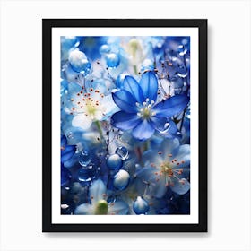 Blue Flowers 5 Art Print