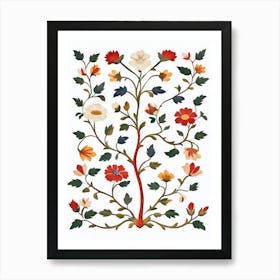 Traditional Indian Folk Art-Tree Of Life 2 Art Print