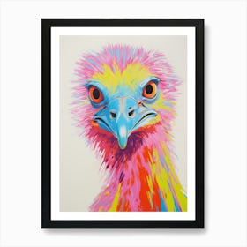 Colourful Bird Painting Emu Art Print