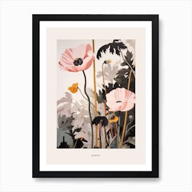 Flower Illustration Poppy 2 Poster Art Print