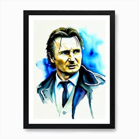 Liam Neeson In Schindler'S List Watercolor 2 Art Print