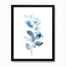 Watercolor Leaves On A White Background Art Print