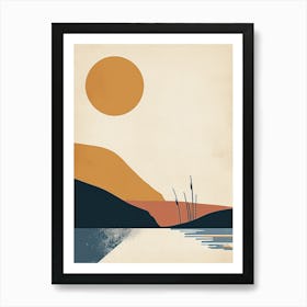 Sunset At The Como Lake Art Print