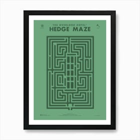 The Overlook Hotel Maze Art Print