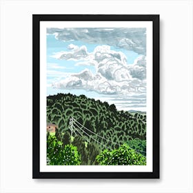 Sun Rays Clouds Move Art Print