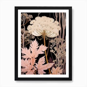 Flower Illustration Queen Annes Lace 7 Art Print