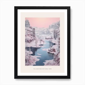 Dreamy Winter National Park Poster  Yellowstone National Park United States 1 Art Print