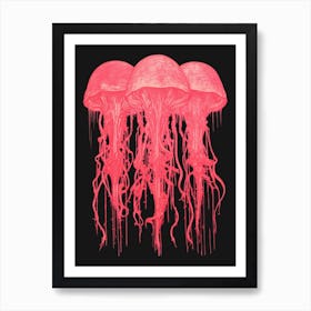 Irukandji Jellyfish Washed Illustration 1 Art Print