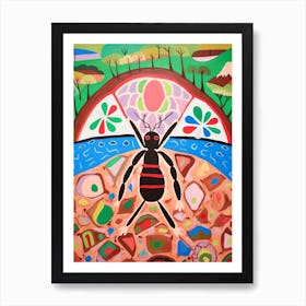 Maximalist Animal Painting Ant Art Print