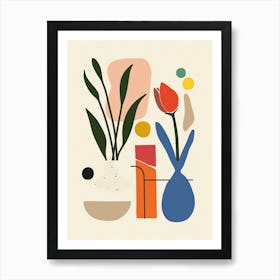 Collection Of Objects In Abstract Style 11 Art Print