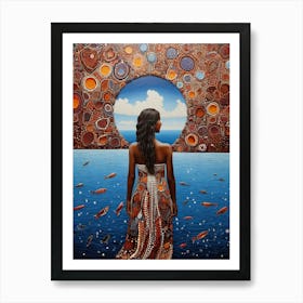 Default Australian Aboriginal Dot Painting Art Dreaming Of Fis 1 (2) Art Print