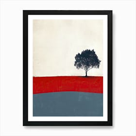 Lone Tree, Minimalism 2 Art Print