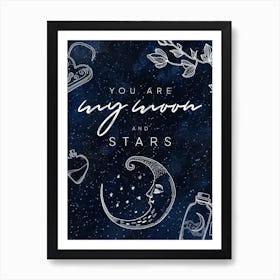 You Are My Moon And Stars Canvas Print - Mysterious Luna #1 Art Print