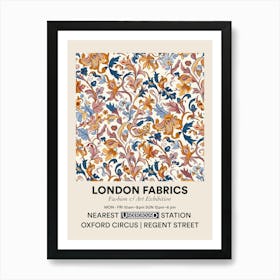 Poster Rose Mist London Fabrics Floral Pattern 4 Art Print