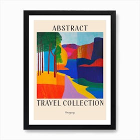 Abstract Travel Collection Poster Paraguay 3 Art Print