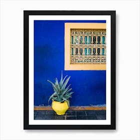 Agave On Blue Art Print