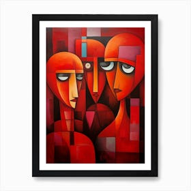 Cubist Abstract Geometric Illustration 5 Art Print