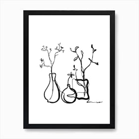 Glass Jars Art Print